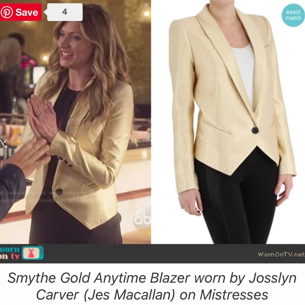 Smythe Gold Textured Anytime Blazer